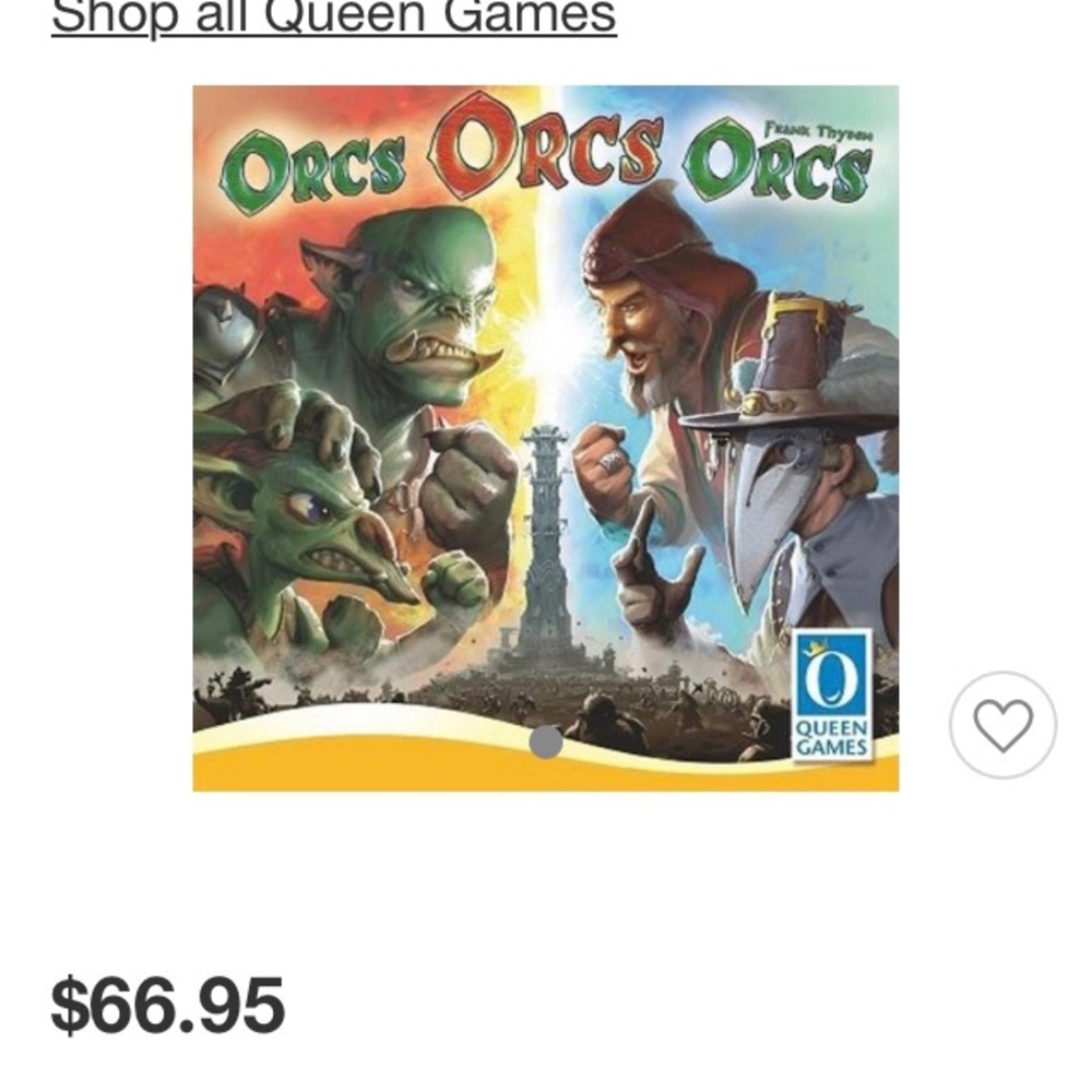 NIB Orcs Orcs Orcs board game.